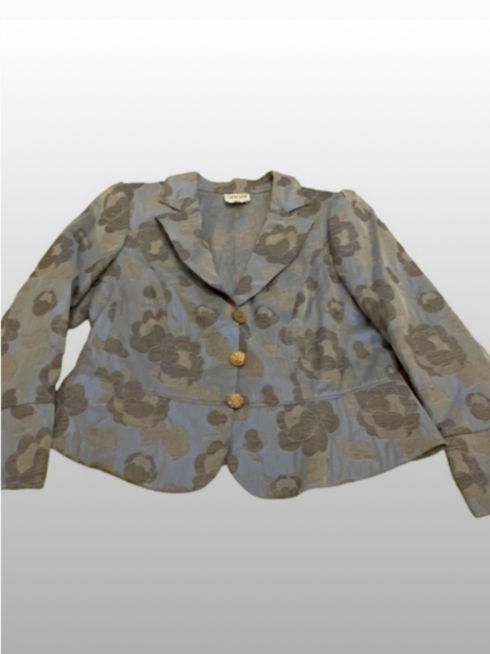 ARMANI COLLEZIONI Jacquard Floral Button Blazer Jacket Size 10 like new